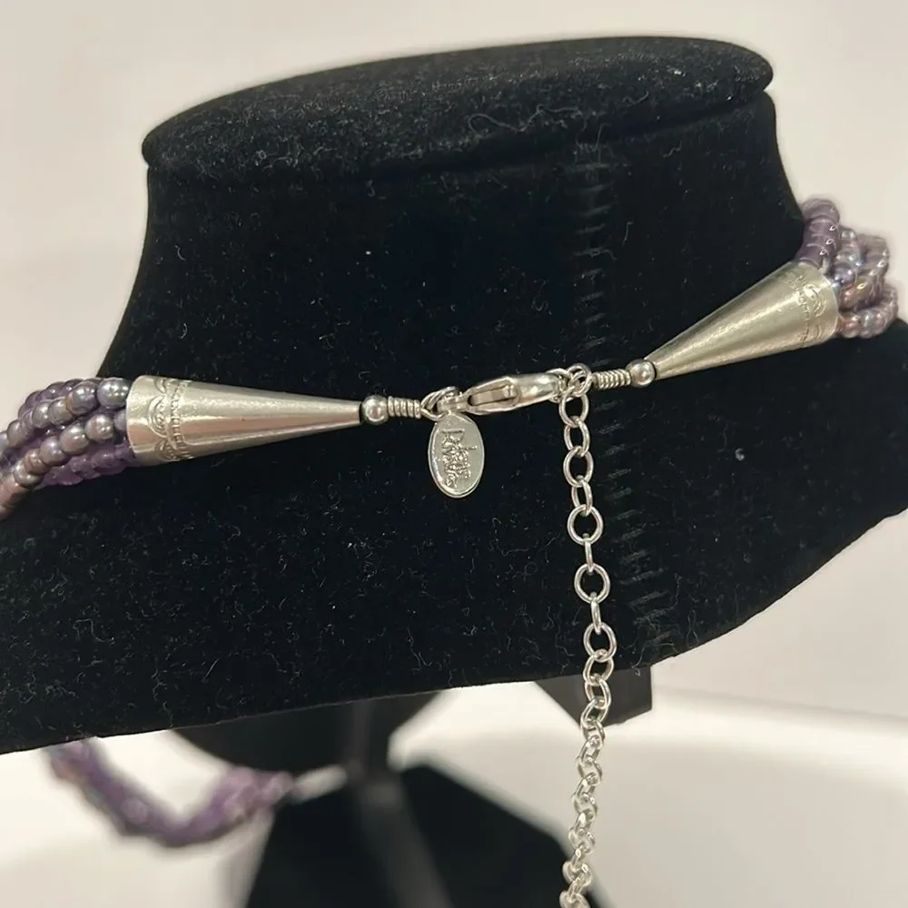 NWOT Joan Rivers Multi Layers Purple Necklace